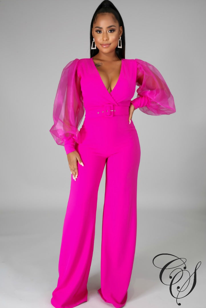 Lola Long Organza Sleeve Jumpsuit – Designs By Cece Symoné