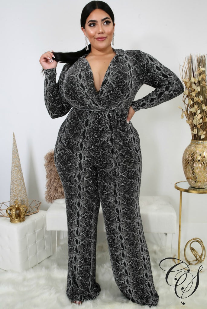 Snakeskin jumpsuit on sale